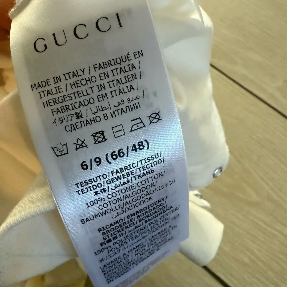 Gucci x Peter Rabbit Baby Bodysuit • 6–9M • White • NWT w/ Box
